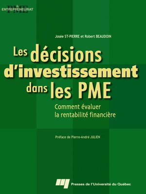 cover image of Les décisions d'investissement dans les PME
